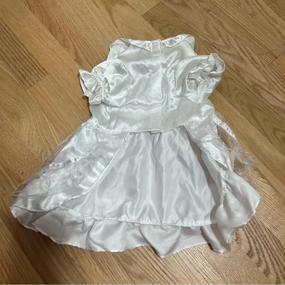 East Side Collection Dog Pet Wedding Formal White Dress Tulle Bride